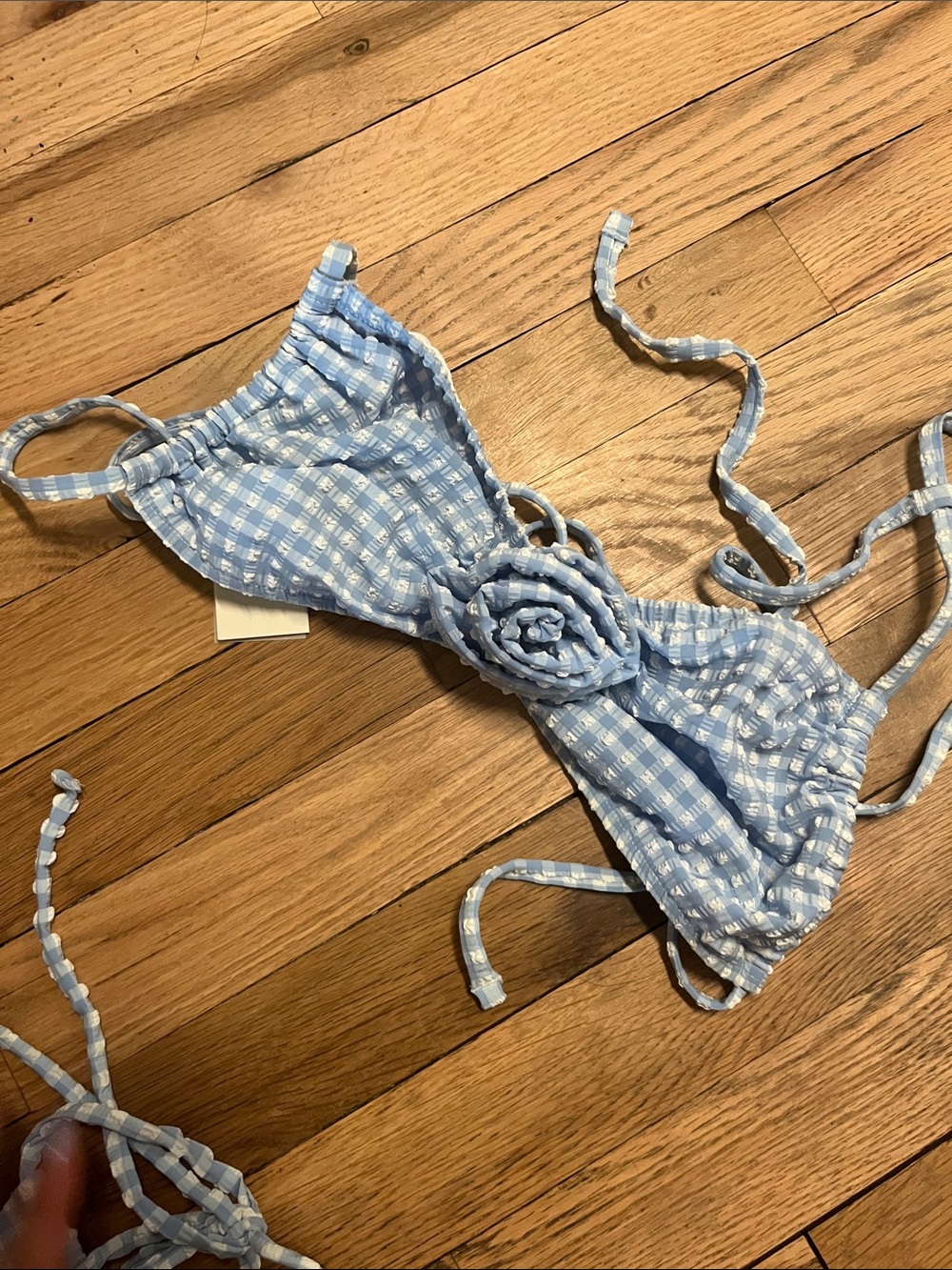 Montce Light Blue Gingham Tie Bikini Set - Picture 5 of 8